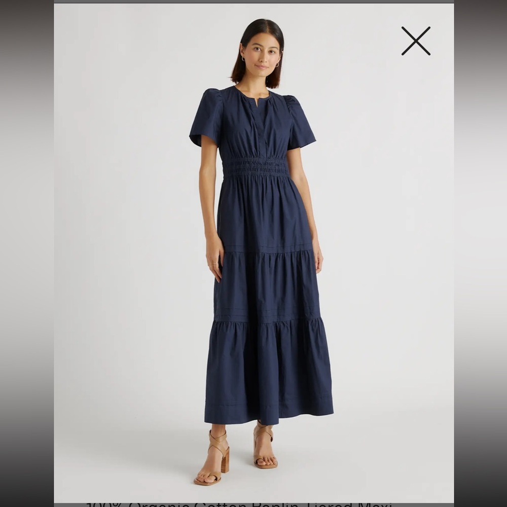 Quince 100% Organic Cotton Tiered Maxi Dress, NWOT , Various